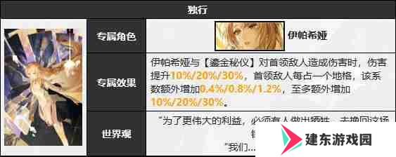 无期迷途伊帕希娅技能是什么,无期迷途伊帕希娅技能介绍