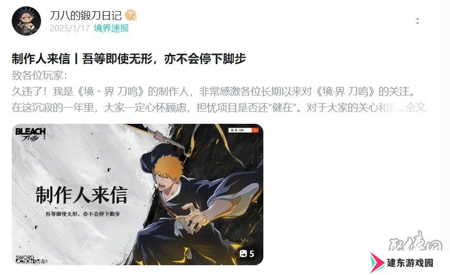 爷青回！《境·界 刀鸣》测试定档，我的斩魄刀已饥渴难耐了！